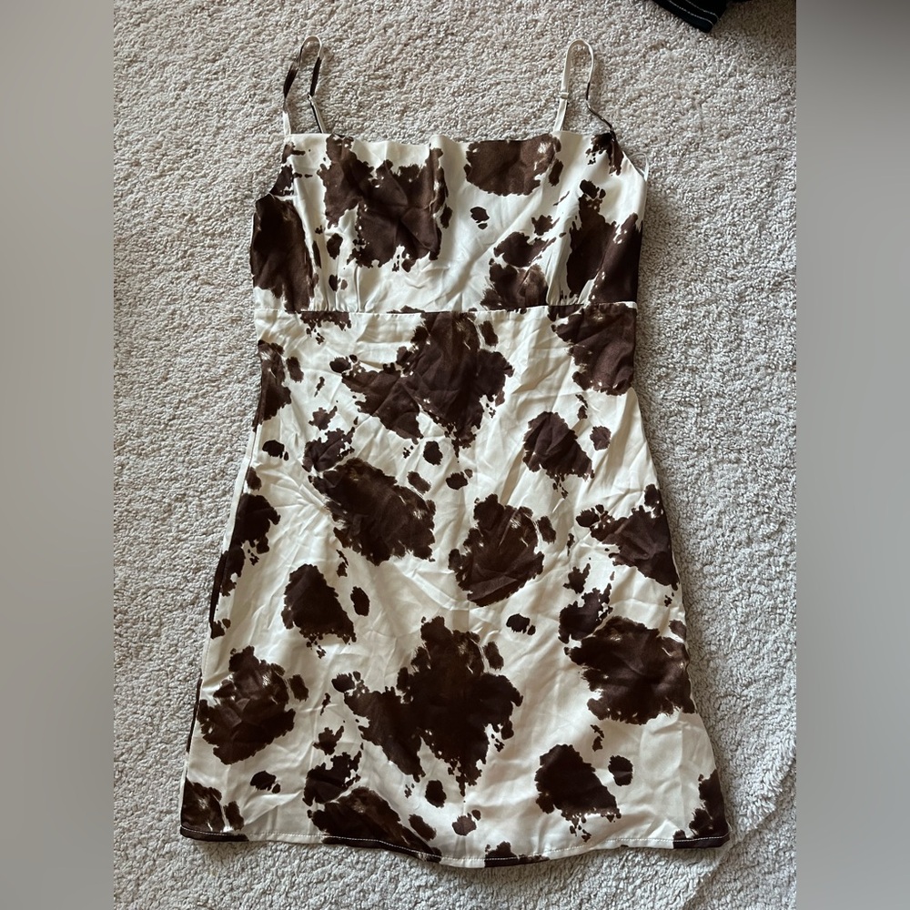 NWT Altar’d State Cow Pattern Slip Dress 🤠